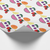 Colorful Fruit Summer Pattern, Cool Cadeaupapier (Hoek)