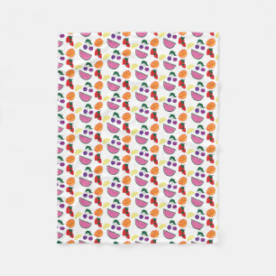 Colorful Fruit Summer Pattern, Cool Fleece Deken