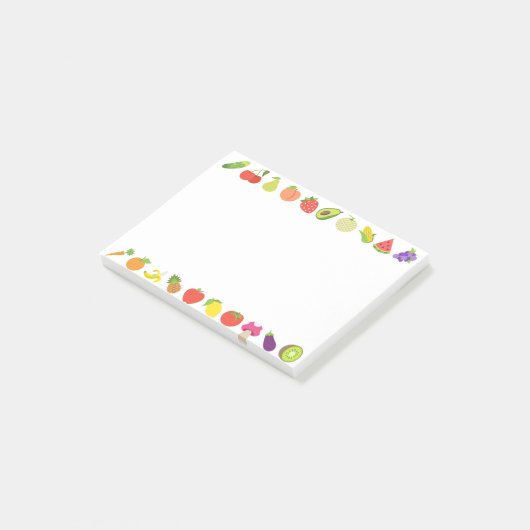 Colorful Fruits Emojis Post-it® Notes (Schuin)