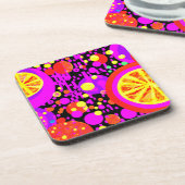 Colorful Fruits Patroon Bier Onderzetter (Linkerzijde)