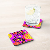 Colorful Fruits Patroon Bier Onderzetter (Rechterzijde)