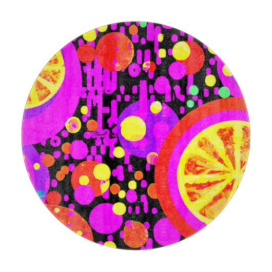 Colorful Fruits Patroon Snijplank (Voorkant)