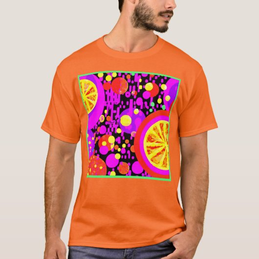 Colorful Fruits Patroon T-shirt (Voorkant)