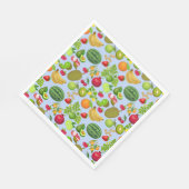 Colorful Fruits Pattern 01.b Lblue BG Servet (Hoek)