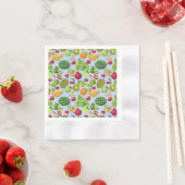Colorful Fruits Pattern 01.b Lblue BG Servet (Insitu)