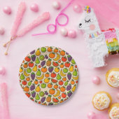 Colorful fruits patterned papieren bordje (Feest)