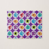 Colorful Fun Abstract Pattern Kinder Monsters Legpuzzel (Horizontaal)
