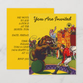 COLORFUL FUN CIRCUS PARTIJ THEME INVITE INVITATION KAART (Voorkant / Achterkant)