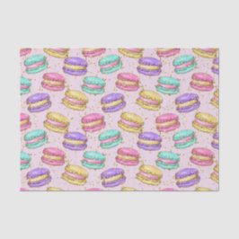 Colorful Fun Faux Glitter Macaron Cookies Patroon Tissuepapier