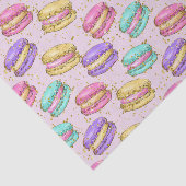 Colorful Fun Faux Glitter Macaron Cookies Patroon Tissuepapier (Detail)