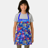 Colorful Fun Fish Art Deco Schort (Insitu)