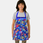 Colorful Fun Fish Art Deco Schort (Insitu)