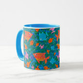 Colorful Fun Fish in de Zee Ringer Mok (Voorkant links)