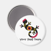 Colorful Fun Gecko Lizard Magneet (Voorkant / Achterkant)