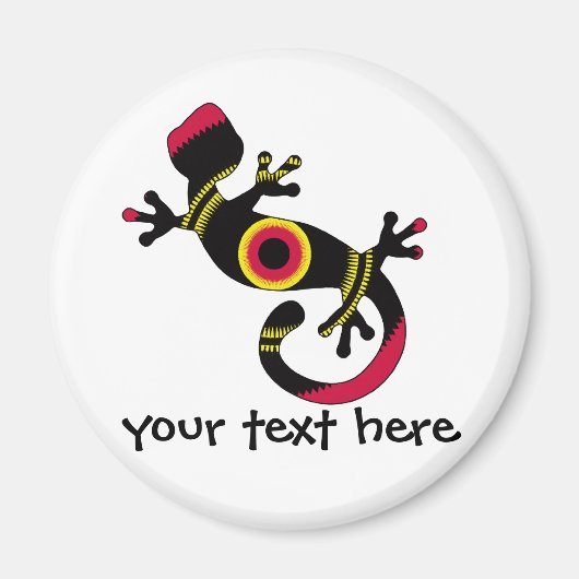 Colorful Fun Gecko Lizard Magneet (Voorkant)