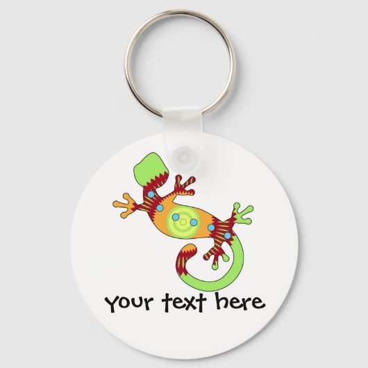 Colorful Fun Gecko Lizard Sleutelhanger (Voorkant)
