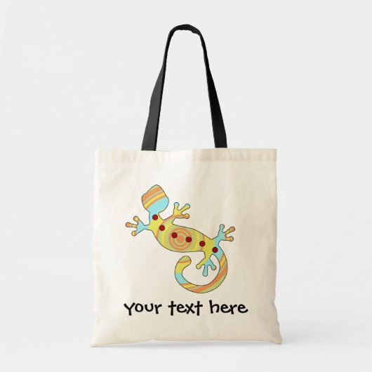 Colorful Fun Gecko Lizard Tote Bag (Voorkant)