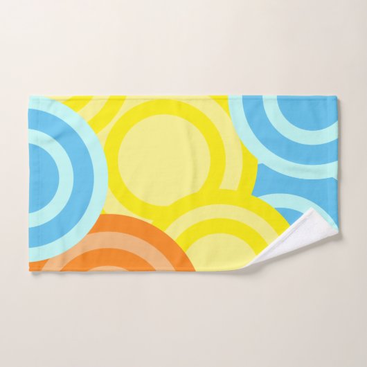 Colorful Fun Girly Retro Bad Handdoek (Handdoek)
