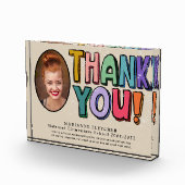 Colorful Fun Hand Lettert Bedankt Cadeautje Fotoblokken (Rechts)