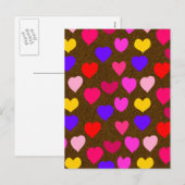 Colorful Fun Hearts for Valentijns Feestdagenkaart (Voorkant / Achterkant)