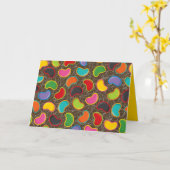 Colorful & Fun Jellybean Pop Madness Retro Snoep Kaart (Gele Bloem)