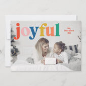 Colorful Fun Joyful Family Photo Holiday Card Feestdagenkaart (Voorkant)