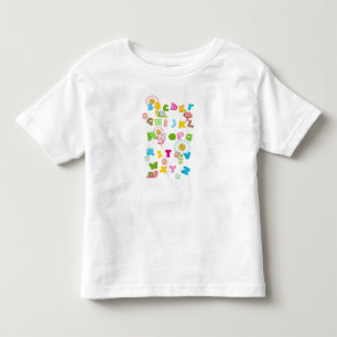 Colorful Fun Kinder Cute Alphabet Shirts