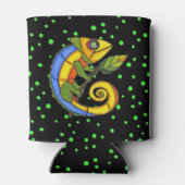 Colorful Fun Lizard Branch Stippen Blikjeskoeler (Achterkant)