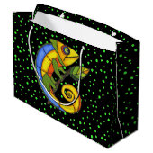 Colorful Fun Lizard Branch Stippen Large Cadeautasje (Achterkant Gekanteld)