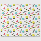 Colorful Fun Memphis Pattern Cadeaupapier (Vlak)