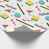 Colorful Fun Memphis Pattern Cadeaupapier (Hoek)