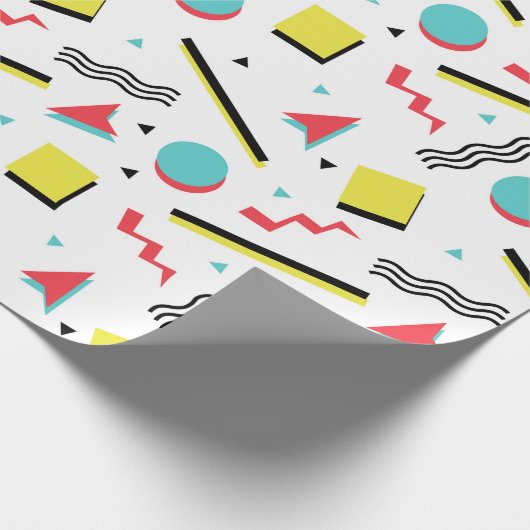 Colorful Fun Memphis Pattern Cadeaupapier (Hoek)