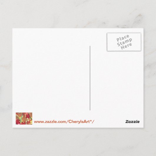 Colorful Fun met Herfst Autumn Leaves Briefkaarten (Achterkant)