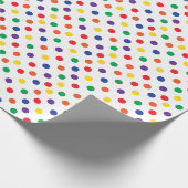 Colorful Fun Polka Dots Cadeaupapier (Hoek)
