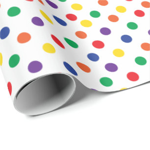 Colorful Fun Polka Dots Cadeaupapier