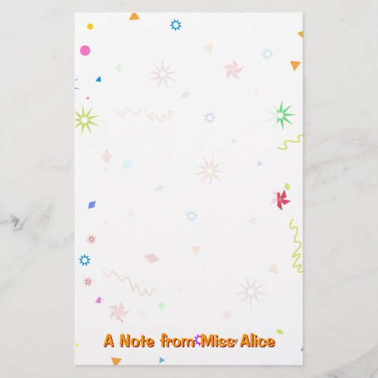 Colorful Fun Stationery | Opmerking Briefpapier (Voorkant)
