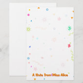 Colorful Fun Stationery | Opmerking Briefpapier (Voorkant / Achterkant)