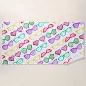 Colorful Fun Sunglazen Patroon Strandlaken (Voorkant)