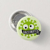 Colorful Fun Vaccinated Badge Button (Voorkant /achterkant)