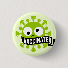 Colorful Fun Vaccinated Badge Button