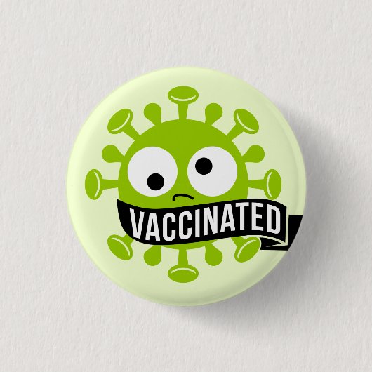 Colorful Fun Vaccinated Badge Button (Voorkant)