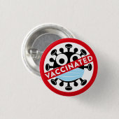 Colorful Fun Vaccinated Badge Button (Voorkant /achterkant)