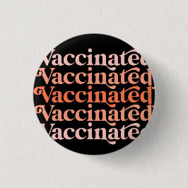 Colorful Fun Vaccinated Badge Button