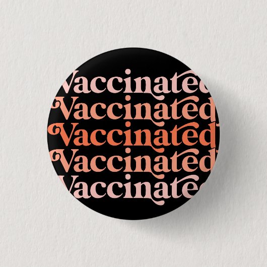 Colorful Fun Vaccinated Badge Button (Voorkant)
