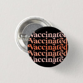 Colorful Fun Vaccinated Badge Button