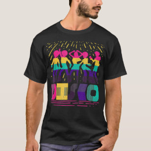 Colorful Funky 70's Disco Dansend T-shirt