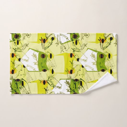 Colorful Funky Frogs Bad Handdoek (Handdoek)
