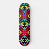 Colorful Funky Geometric Pattern 2 Persoonlijk Skateboard (Voorkant)