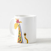 Colorful Funky Giraffe Art Koffiemok (Voorkant links)