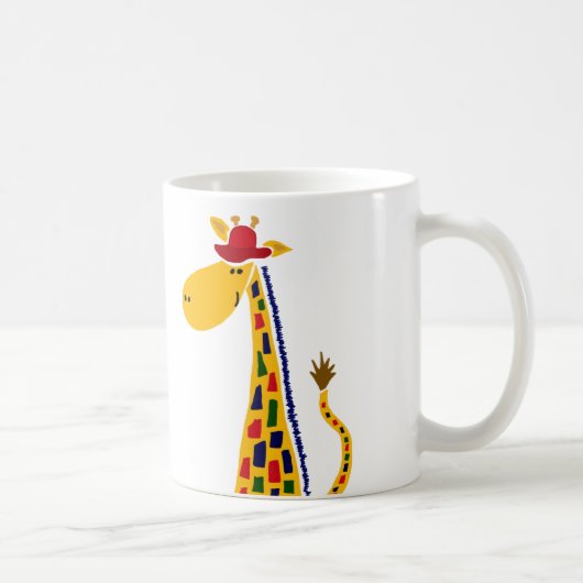 Colorful Funky Giraffe Art Koffiemok (Rechts)